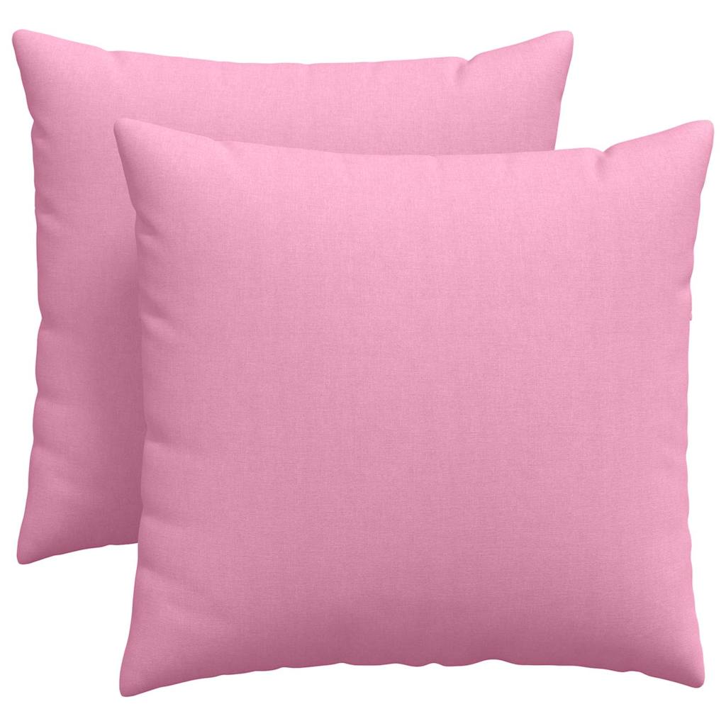 Sofa Pillows 2 pcs Pink 45 x 45 cm Fabric
